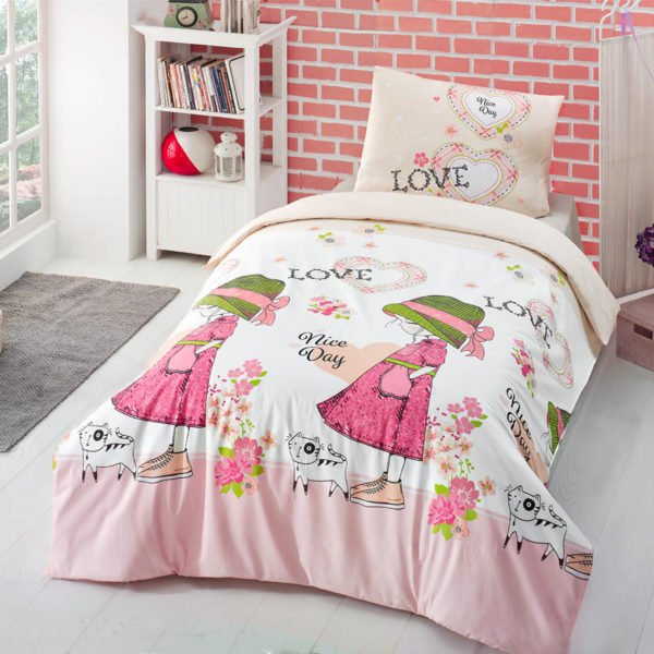 Подростковое постельное белье Arya Nice Day 160x220 (TR1003819) Розовый