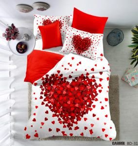 Постельное белье Сатин 3D Love You венера 200x220 (m013529) Красный|Белый