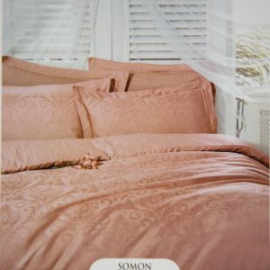 Постельное белье Deco Bianca сатин жаккард jk16-03 somon 200x220 (sv-2000008474542) Розовый фото 3