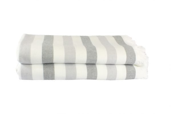 купить Пляжное полотенце STRIPE 70x140см серое Турция (IZ-8698499315761)