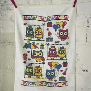 купить Кухонное полотенце Melih Happy Owls 40x60 Фиолетовый фото