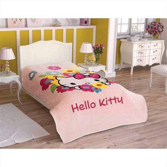 купить Плед TAC Disney Hello Kitty Flowers Розовый фото