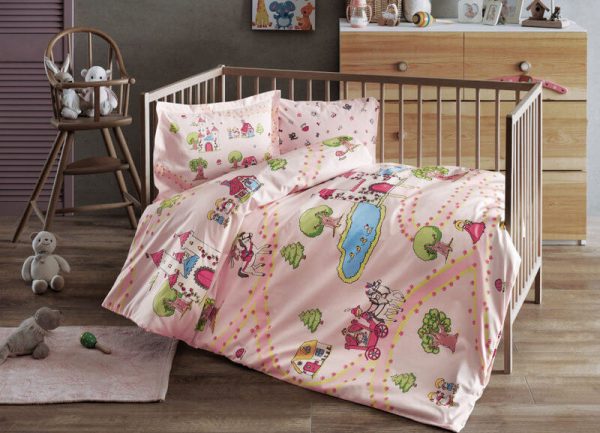 купить Детское постельное белье в кроватку TAC Princess Розовый фото
