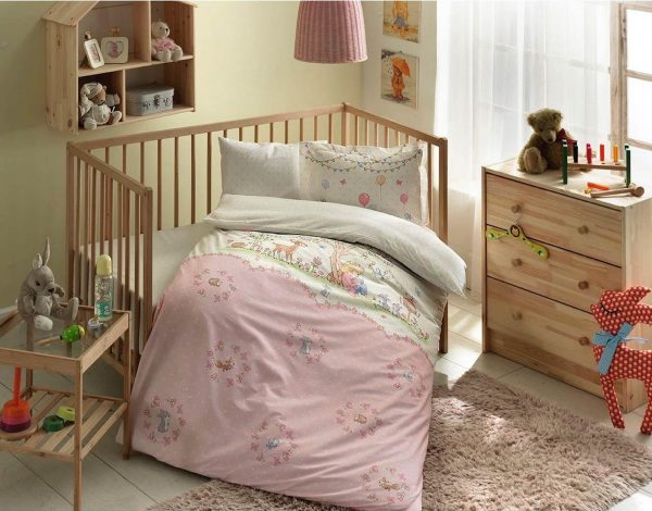 купить Детское постельное белье в кроватку TAC Organic Candy Розовый фото