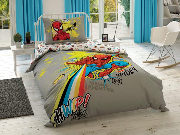 купить Детское постельное белье TAC Spiderman Power Серый фото